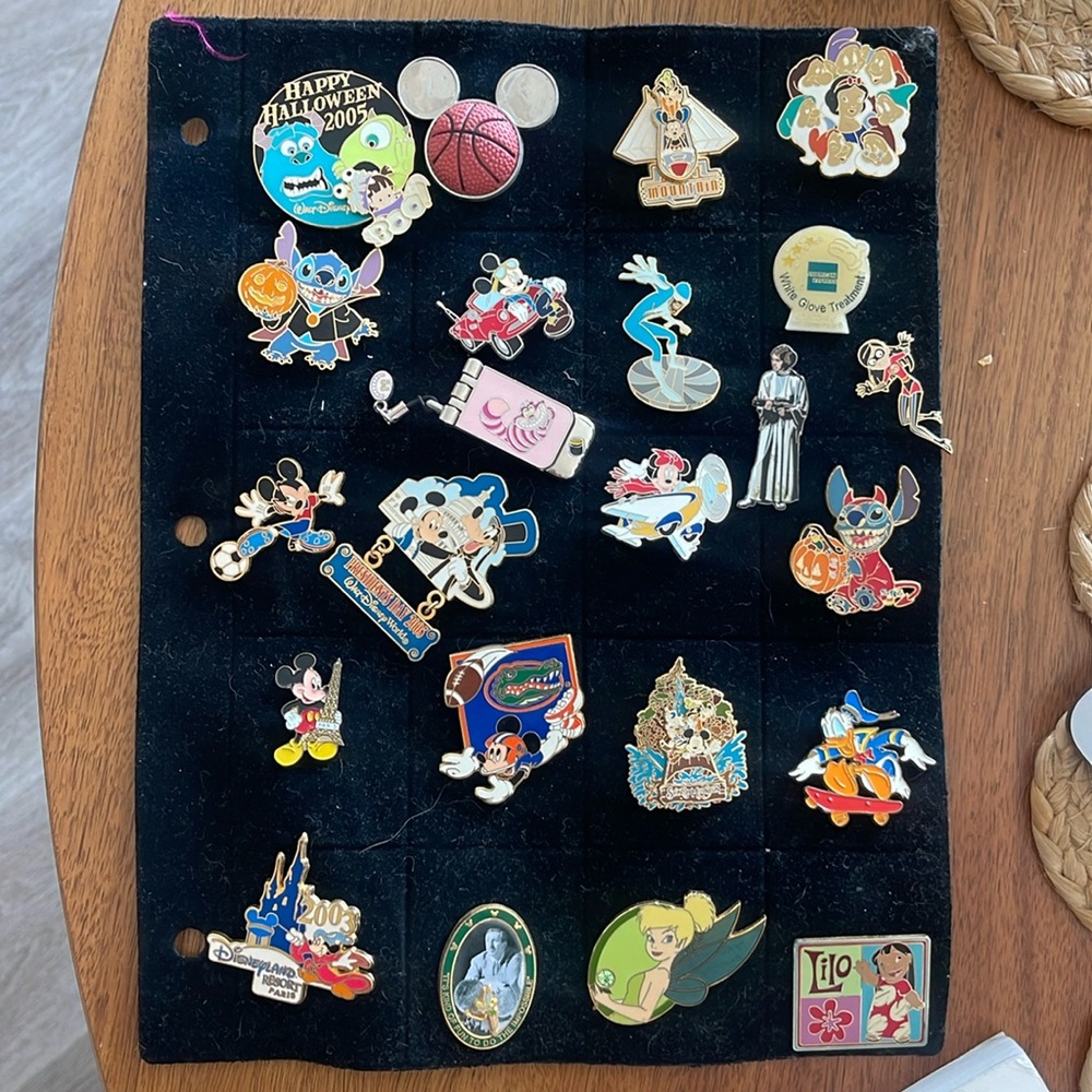 Early 2000s Disney Trading Pins Collection of 23 with Limited Edition Pins